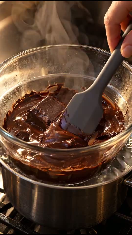 Schokolade wird geschmolzen